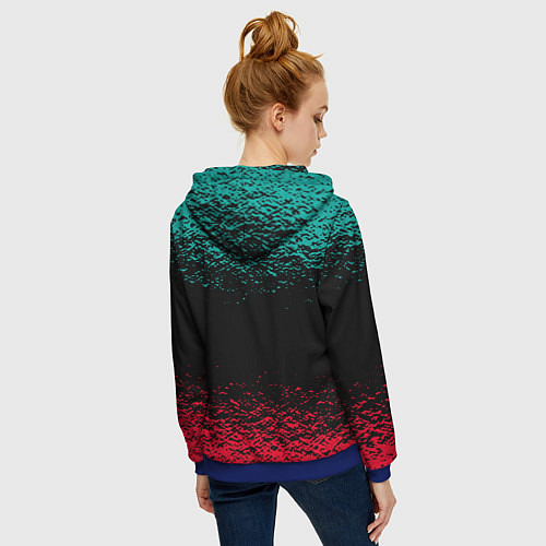 Женская толстовка на молнии LIVERPOOL / 3D-Синий – фото 4