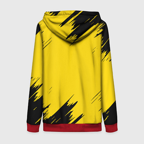 Женская толстовка на молнии CYBERPUNK 2077 / 3D-Красный – фото 2