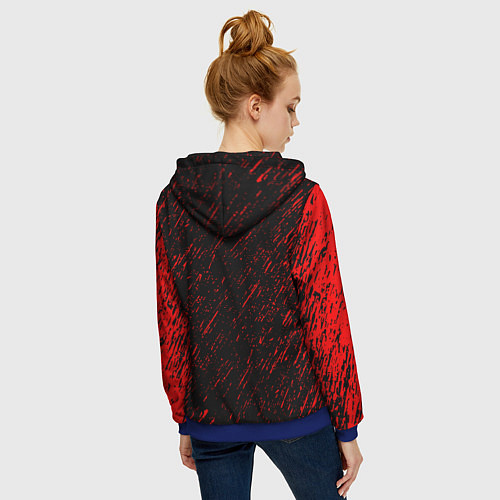 Женская толстовка на молнии Sabaton / 3D-Синий – фото 4