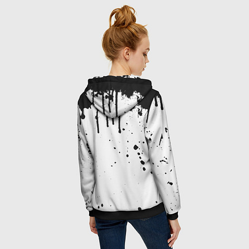 Женская толстовка на молнии The last of us подтеки / 3D-Черный – фото 4