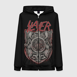 Толстовка на молнии женская Slayer, цвет: 3D-черный