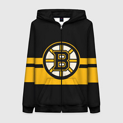 Толстовка на молнии женская BOSTON BRUINS NHL, цвет: 3D-черный
