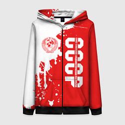 Толстовка на молнии женская СССР, цвет: 3D-черный