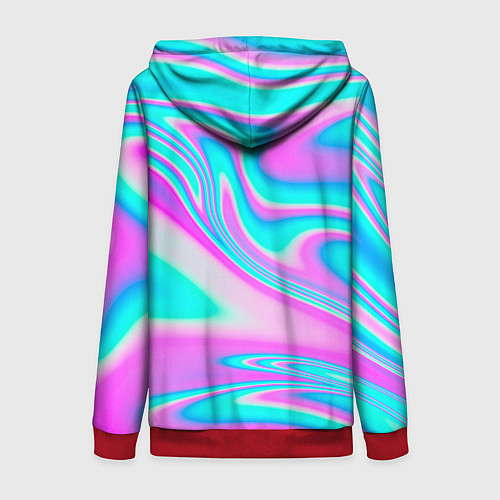 Женская толстовка на молнии Пикачу / 3D-Красный – фото 2