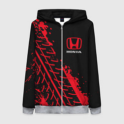 Толстовка на молнии женская HONDA ХОНДА, цвет: 3D-меланж
