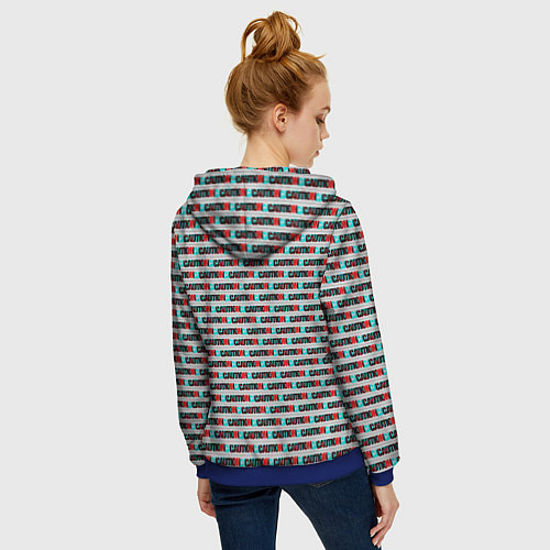 Женская толстовка на молнии РОССИЯ / 3D-Синий – фото 4