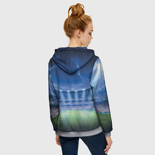 Женская толстовка на молнии Бавария Мюнхен / 3D-Меланж – фото 4