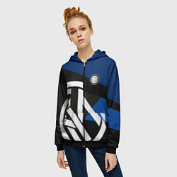 Толстовка на молнии женская INTER EXLUSIVE, цвет: 3D-черный — фото 2