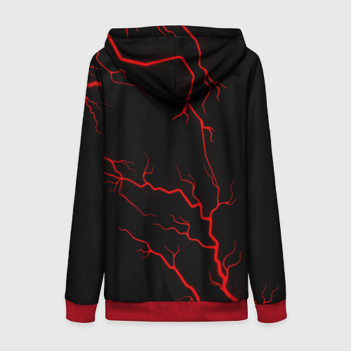 Женская толстовка на молнии AC DС / 3D-Красный – фото 2