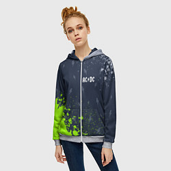Толстовка на молнии женская AC DС, цвет: 3D-меланж — фото 2