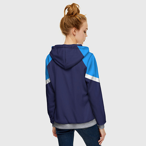 Женская толстовка на молнии MANCHESTER CITY / 3D-Меланж – фото 4