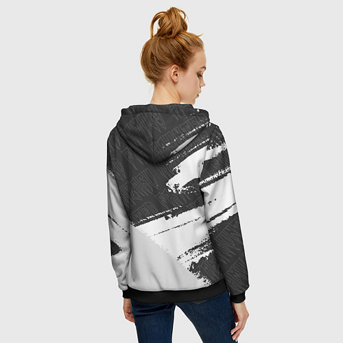 Женская толстовка на молнии KIZARU КИЗАРУ / 3D-Черный – фото 4