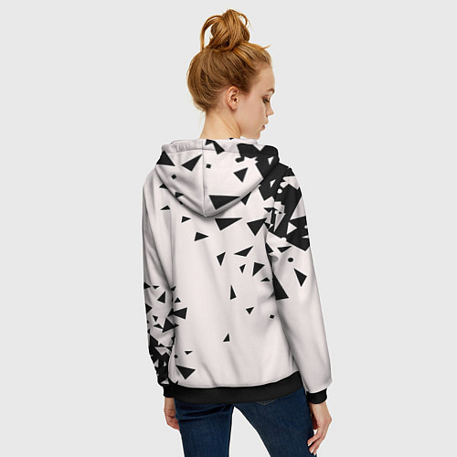 Женская толстовка на молнии Monsta X / 3D-Черный – фото 4