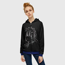 Толстовка на молнии женская Re:Zero, цвет: 3D-синий — фото 2