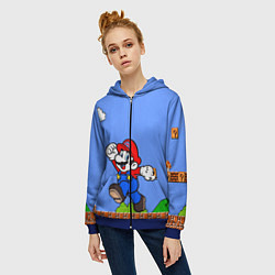 Толстовка на молнии женская Mario, цвет: 3D-синий — фото 2