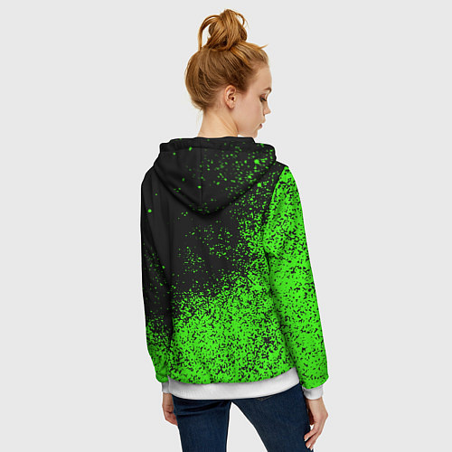Женская толстовка на молнии Minecraft / 3D-Белый – фото 4