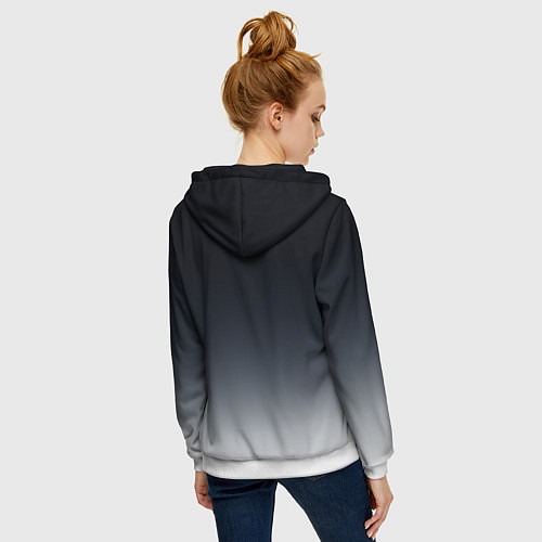 Женская толстовка на молнии Градиент / 3D-Белый – фото 4