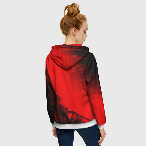 Женская толстовка на молнии КОРОЛЬ И ШУТ / 3D-Белый – фото 4