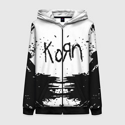 Толстовка на молнии женская Korn, цвет: 3D-черный