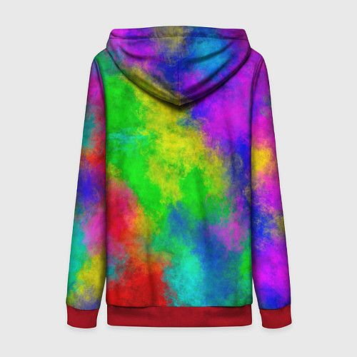 Женская толстовка на молнии Multicolored / 3D-Красный – фото 2