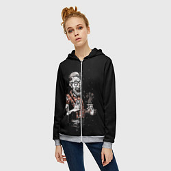 Толстовка на молнии женская Зомби Хипстер, цвет: 3D-меланж — фото 2
