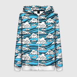 Толстовка на молнии женская КИМОНО ТАНДЖИРО, цвет: 3D-белый