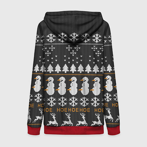 Женская толстовка на молнии Christmas PornHub / 3D-Красный – фото 2