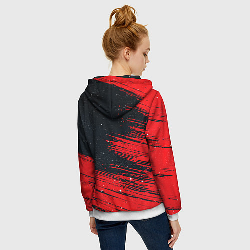 Женская толстовка на молнии AMONG US / 3D-Белый – фото 4