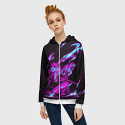 Толстовка на молнии женская НЕОНОВЫЙ ТАНДЖИРО, цвет: 3D-белый — фото 2