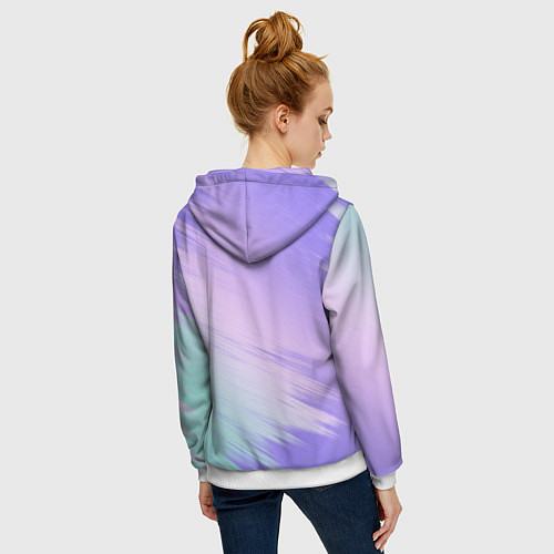 Женская толстовка на молнии AMONG US GRADIENT / 3D-Белый – фото 4