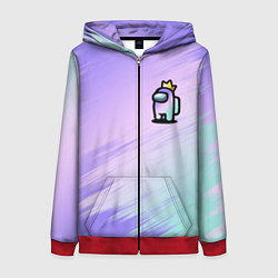 Толстовка на молнии женская AMONG US GRADIENT, цвет: 3D-красный