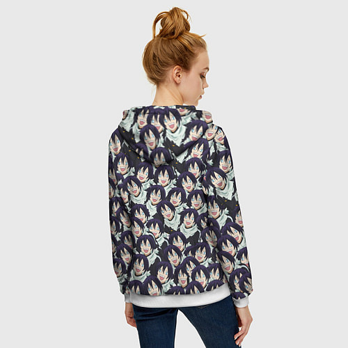 Женская толстовка на молнии ЯТО БЕЗДОМНЫЙ БОГ / 3D-Белый – фото 4