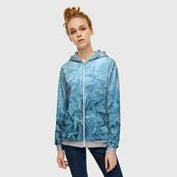Толстовка на молнии женская Иней, цвет: 3D-меланж — фото 2