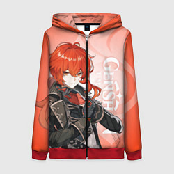 Женская толстовка на молнии GENSHIN IMPACT, ДИЛЮК