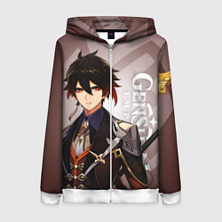 Женская толстовка на молнии GENSHIN IMPACT, ЧЖУН ЛИ