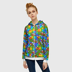 Толстовка на молнии женская ПЕПЕ КЛОУН, цвет: 3D-белый — фото 2