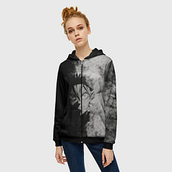 Толстовка на молнии женская Аста, цвет: 3D-черный — фото 2