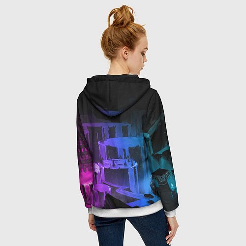 Женская толстовка на молнии Hades Game / 3D-Белый – фото 4