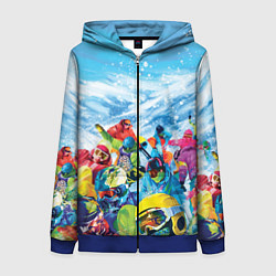 Женская толстовка на молнии Палитра сноуборд