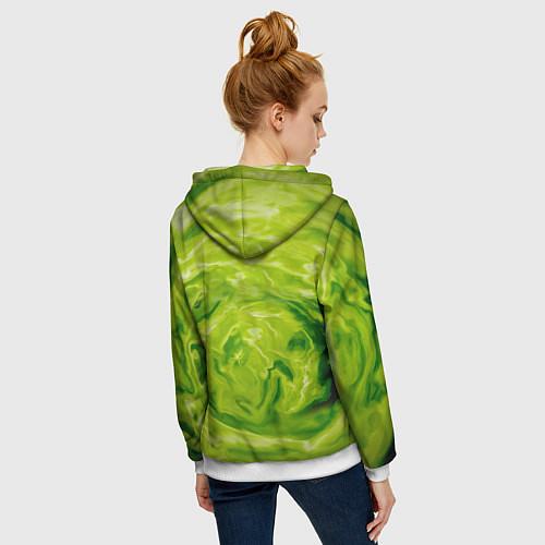 Женская толстовка на молнии Репер - OG Buda / 3D-Белый – фото 4