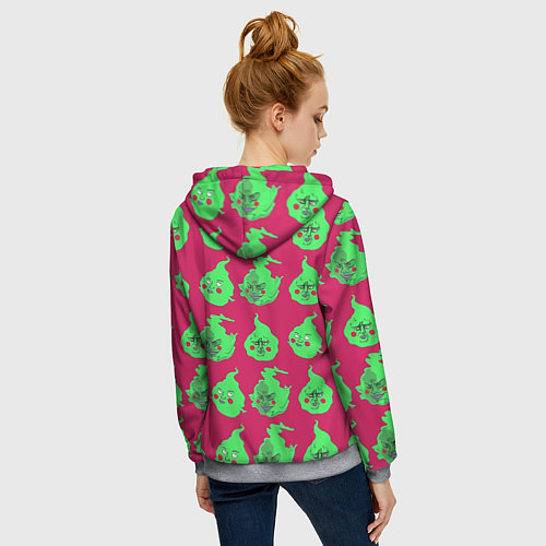 Женская толстовка на молнии Моб Психо 100 / 3D-Меланж – фото 4