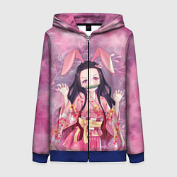 Женская толстовка на молнии Незуко Камадо