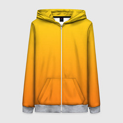 Женская толстовка на молнии Оранжевый градиент