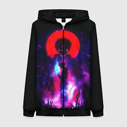 Толстовка на молнии женская Магическая битва Итадори, цвет: 3D-черный