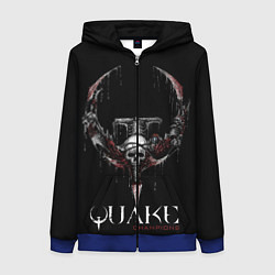 Толстовка на молнии женская Quake Champions, цвет: 3D-синий