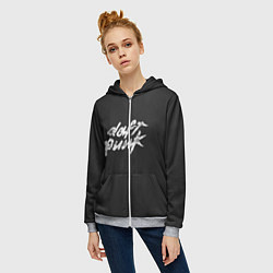 Толстовка на молнии женская Daft Punk, цвет: 3D-меланж — фото 2