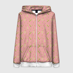 Толстовка на молнии женская Верба, цвет: 3D-белый