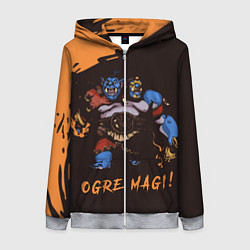Толстовка на молнии женская Огр Dota 2, цвет: 3D-меланж
