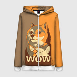 Женская толстовка на молнии Doge Wow