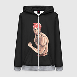 Толстовка на молнии женская Ricardo, цвет: 3D-меланж